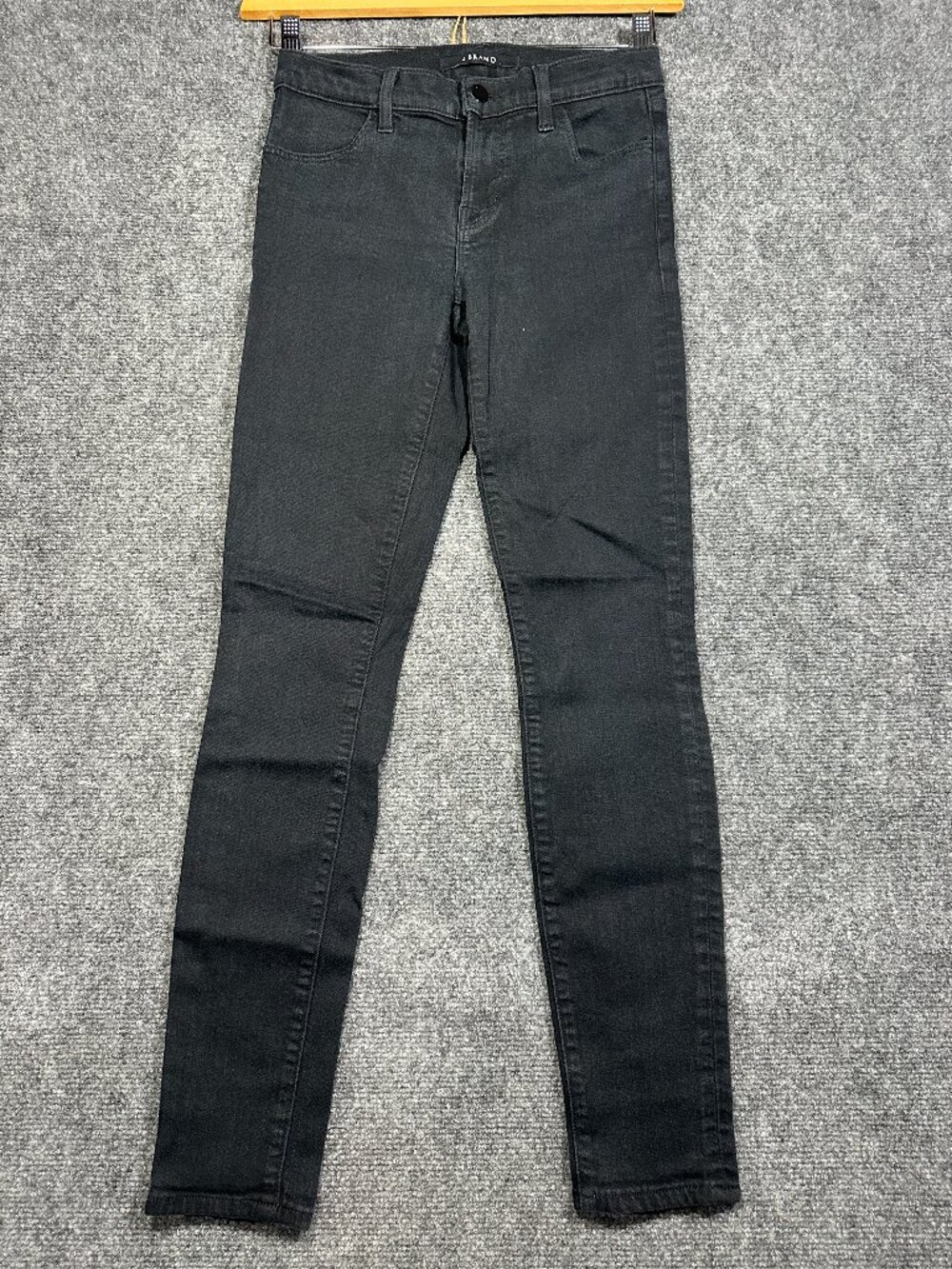 J Brand Jeans Womens 25 Black Cotton Stretch Super Skinny Pockets